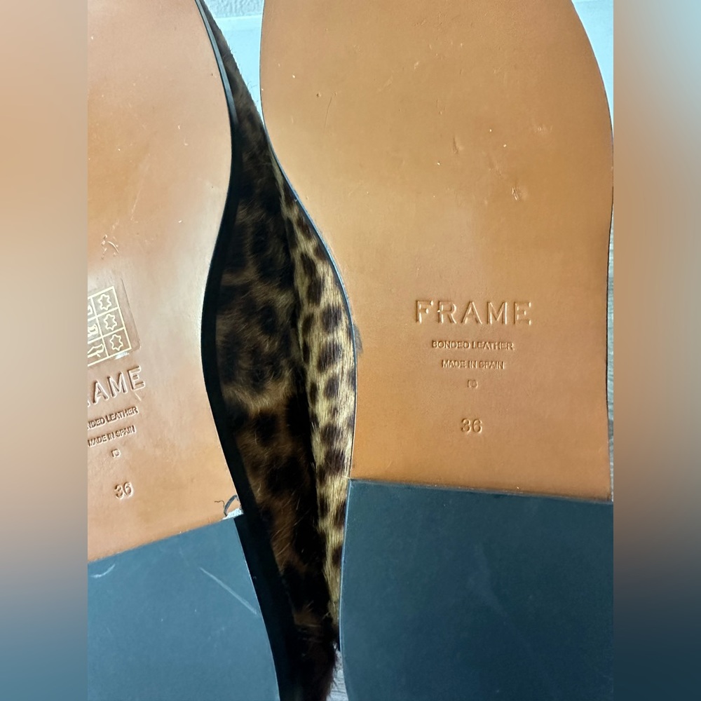 Frame Le Verona Genuine Calf Hair Loafer in Leopard New - Picture 7 of 7